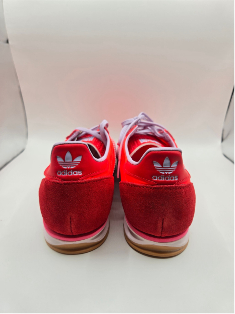 Women's Adidas Sneakers Red and Bright pink/orange size 8 - Picture 6 of 9
